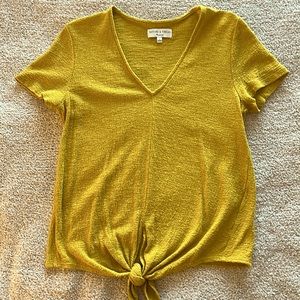 Madewell tie front blouse